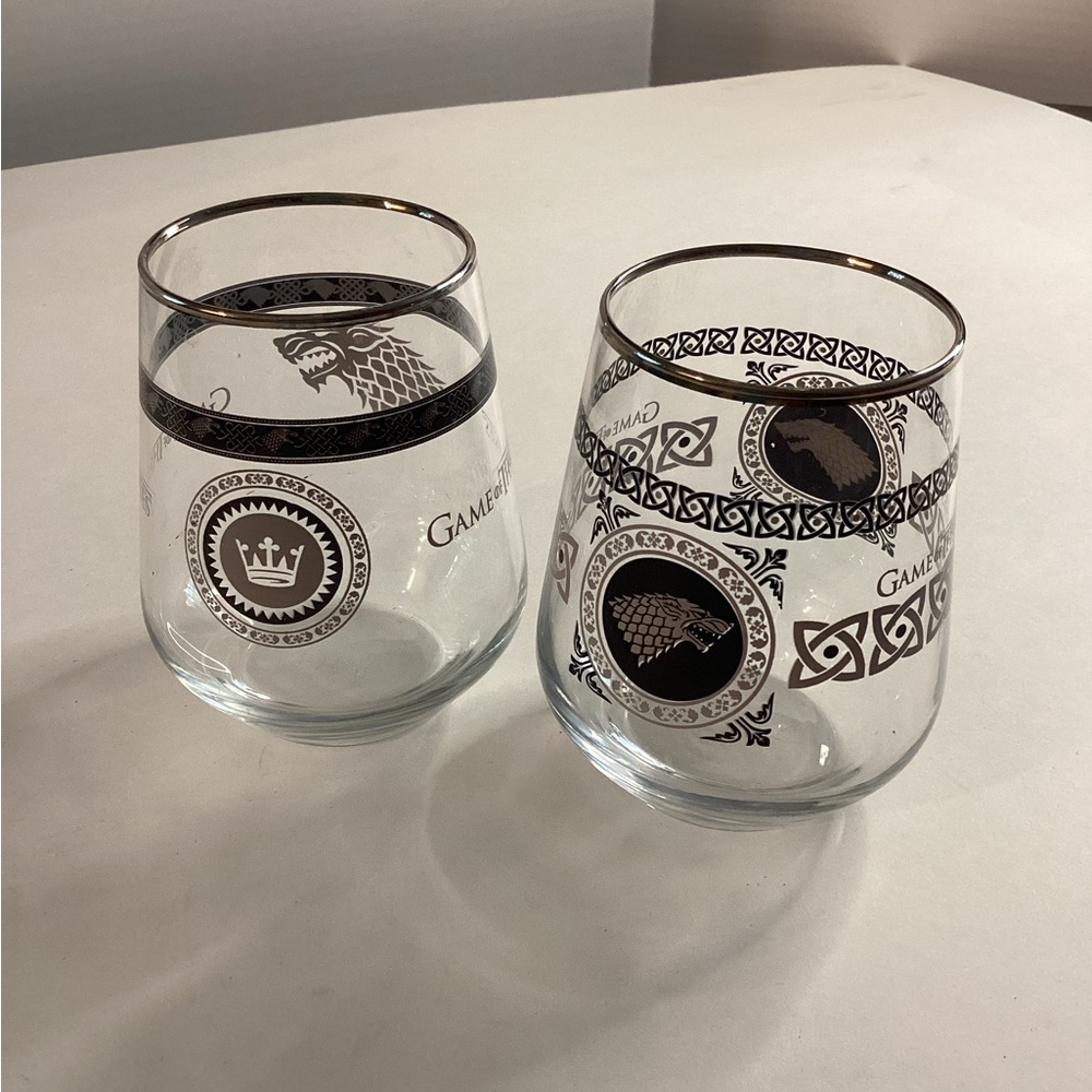 Set of Two Game of Thrones Themed Glasses